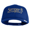 United States Marines Semper Fi Embroidered Solid Cotton Twill Pro Style Cap - Royal OSFM