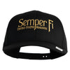 United States Marines Semper Fi Embroidered Solid Cotton Twill Pro Style Cap - Black OSFM
