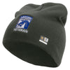 Licensed 18th Airborne Corps Veteran Embroidered 8 Inch Knitted Short Beanie - DK-Grey OSFM
