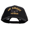 Licensed Air Assault Veteran Embroidered Solid Cotton Twill Mesh Prostyle Cap - Black OSFM