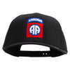 Licensed 82nd Airborne Military Embroidered Solid Cotton Twill Pro Style Cap - Black OSFM