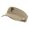Licensed 101st Airborne Division Embroidered Cotton Twill Washed Visor - Khaki OSFM