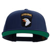 Licensed 101st Airborne Division Embroidered 5 Panel Flat Bill Twill Snapback Solid Cap - Navy OSFM