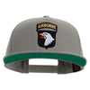 Licensed 101st Airborne Division Embroidered 5 Panel Flat Bill Twill Snapback Solid Cap - Dk-Grey OSFM