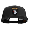 Licensed 101st Airborne Division Embroidered 5 Panel Mesh Trucker Snapback Cap - Black OSFM