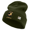 Licensed 17th Airborne Division Veteran Embroidered 12 Inch Long Knitted Beanie - Olive OSFM