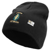 Licensed 1st Special Forces Command Veteran Embroidered 8 Inch Knitted Short Beanie - Black OSFM