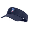 Licensed 173rd Airborne Brigade Combat Team Embroidered Cotton Twill Sun Visor - Navy OSFM