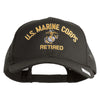 US Marine Corps Retired Design Embroidered Solid Cotton Twill Mesh Prostyle Cap - Charcoal OSFM