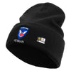 Licensed 11th Airborne Division Veteran Embroidered 12 Inch Long Knitted Beanie - Black OSFM
