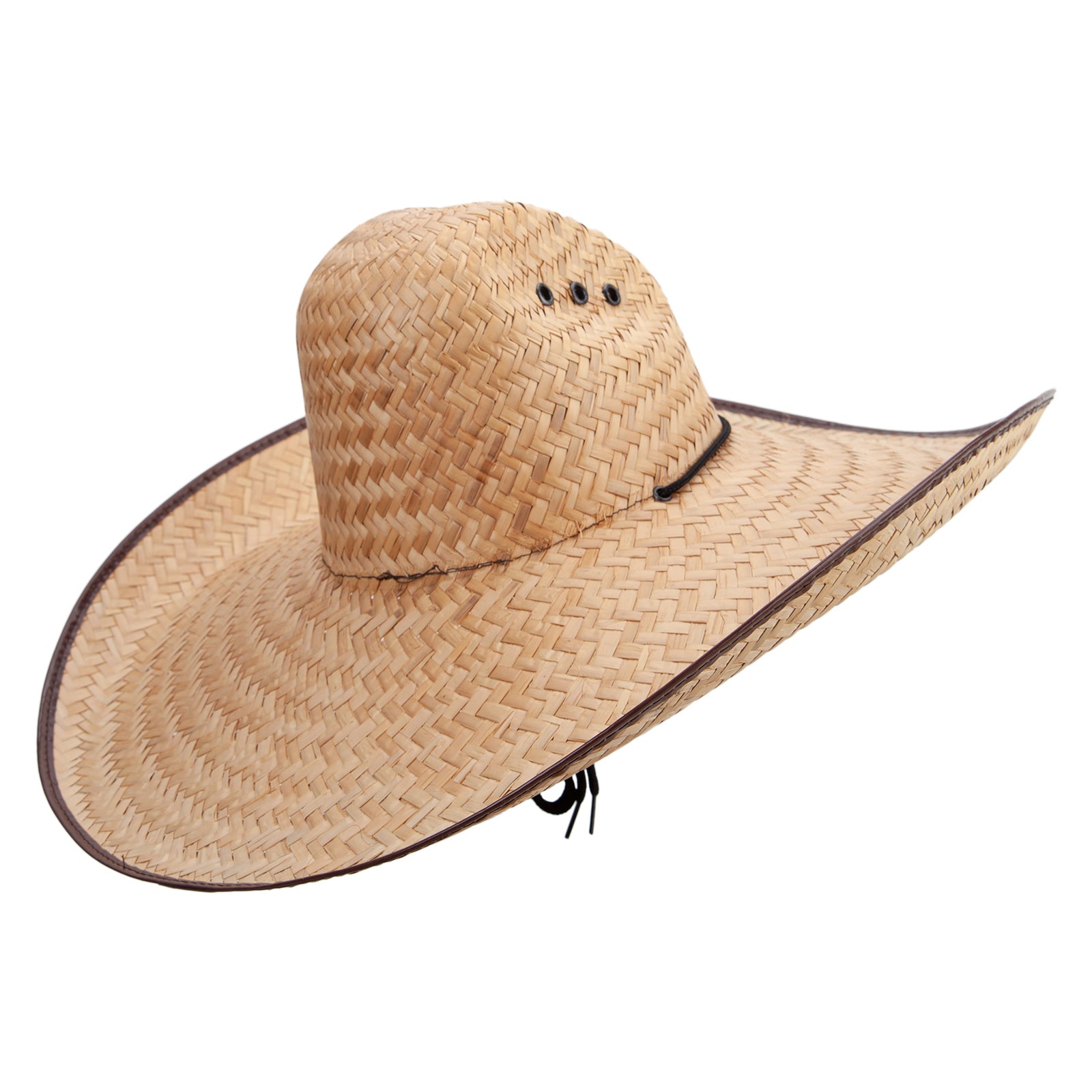 Mexican Style Wide Brim Straw Hat - Natural OSFM