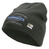 Licensed US Infantry Veteran Embroidered 8 Inch Knitted Short Beanie - DK-Grey OSFM