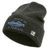 Licensed US Infantry Veteran Embroidered 12 Inch Long Knitted Beanie - DK-Grey OSFM