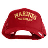 Marines Veteran Embroidered Solid Cotton Twill Mesh Prostyle Cap - Red OSFM