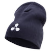 Boat Propeller Icon Embroidered Big Size Superior Cotton Short Knit Beanie - Navy XL-3XL
