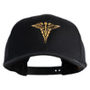 Veterinary Corps Embroidered Retro Cotton Blend Snapback Cap - Black OSFM