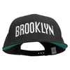 Brooklyn Embroidered Brushed Cotton Twill High Profile Extra Size Cap - Black XL-3XL
