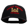 Licensed Combat Engineer Veteran Embroidered Solid Cotton Twill Pro Style Cap - Black OSFM