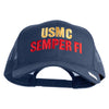 USMC Semper Fi Embroidered Solid Cotton Twill Mesh Prostyle Cap - Navy OSFM