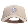 Big Sail Ship Embroidered Big Size High Profile Twill Cap - Khaki XL-3XL
