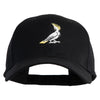 Cockatoo Embroidered Solid Cotton Twill Low Profile Strap Cap - Black OSFM