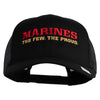 Marines The Few The Proud Embroidered Solid Cotton Twill Mesh Prostyle Cap - Black OSFM