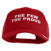 The Few The Proud Embroidered Solid Cotton Twill Mesh Prostyle Cap - Red OSFM