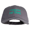 I Fear God And My Wife Embroidered New Big Size High Profile Twill Cap - Grey OSFM