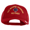1st Marine Division Retired Embroidered Solid Cotton Twill Mesh Prostyle Cap - Red OSFM