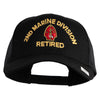 2nd Marine Division Retired Embroidered Solid Cotton Twill Mesh Prostyle Cap - Black OSFM