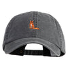 Maine Coon Embroidered Big Size Washed Pigment Dyed Cap - Black XL-3XL