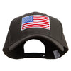 American Color Flag Embroidered Big Size Structured Solid Poly Cotton Twill high profile Pro Style Cap - Olive XL-3XL