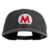 Mario World Logo Circle Patched Unstructured Pigment Dyed Cotton Cap - Black OSFM