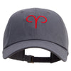 Aries Astrology Embroidered Dad Style Unstructured Low Profile 6 panel Cotton Cap - Dk-Grey OSFM