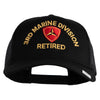 3rd Marine Division Retired Embroidered Solid Cotton Twill Mesh Prostyle Cap - Black OSFM