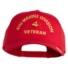 4th Marine Division Veteran Embroidered Solid Cotton Twill Mesh Prostyle Cap - Red OSFM