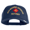 4th Marine Division Retired Embroidered Solid Cotton Twill Mesh Prostyle Cap - Navy OSFM