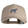 Cane Corso Embroidered Big Size Solid Cotton Twill 5 Panel High Profile Pro Style Snap Cap - Khaki OSFM