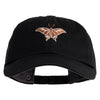 Atlas Moth Embroidered Low Profile Normal Dyed Cotton Cap - Black OSFM