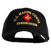 U.S. Marine Corps 4th Marine Division Embroidered Solid Cotton Twill Mesh Prostyle Cap - Black OSFM
