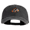 Black Orange Clownfish Embroidered Unstructured Pigment Dyed Cotton Cap - Black OSFM