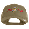 Devil Dog Embroidered Solid Cotton Twill Mesh Prostyle Cap - Khaki OSFM