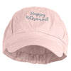 Happy Retirement Embroidered Cotton Elastic Newsboy Cap - Pink OSFM