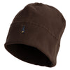 Hanging Bat Embroidered Big Size Fleece Beanie - Brown XL-3XL