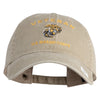 Veteran US Marine Corps Embroidered Washed Cotton Twill Brass Cap - Khaki OSFM
