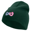 Love Donuts Embroidered 8 Inch Knitted Short Beanie - Dk-Green OSFM
