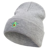 Holy Guacamole Embroidered 12 Inch Long Knitted Beanie - Heather-Grey OSFM