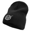 Lighting Face Embroidered Big Size Cotton Short Beanie - Black XL-3XL