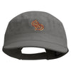 Indian Sweets Embroidered Enzyme Regular Solid Army Cap - Grey OSFM