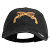U.S. Army Military Police Insignia Embroidered Washed Solid Pigment Dyed Cotton Twill Brass Buckle Cap - Black OSFM